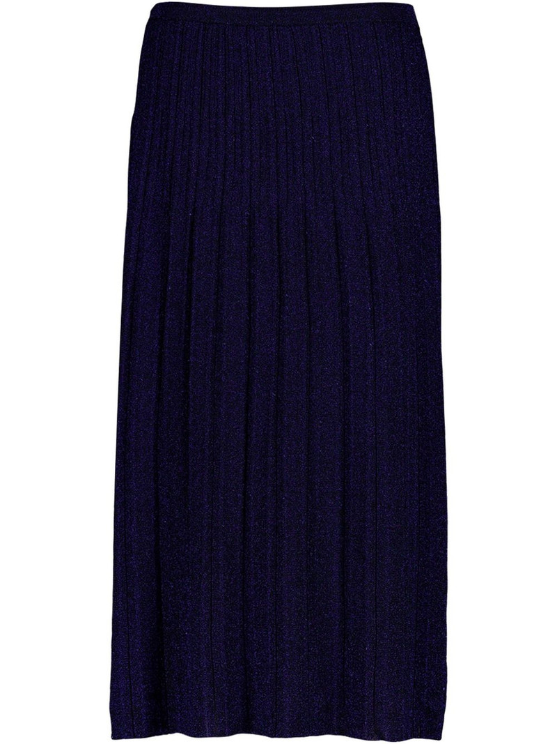 ribbed lurex midi skirt 1