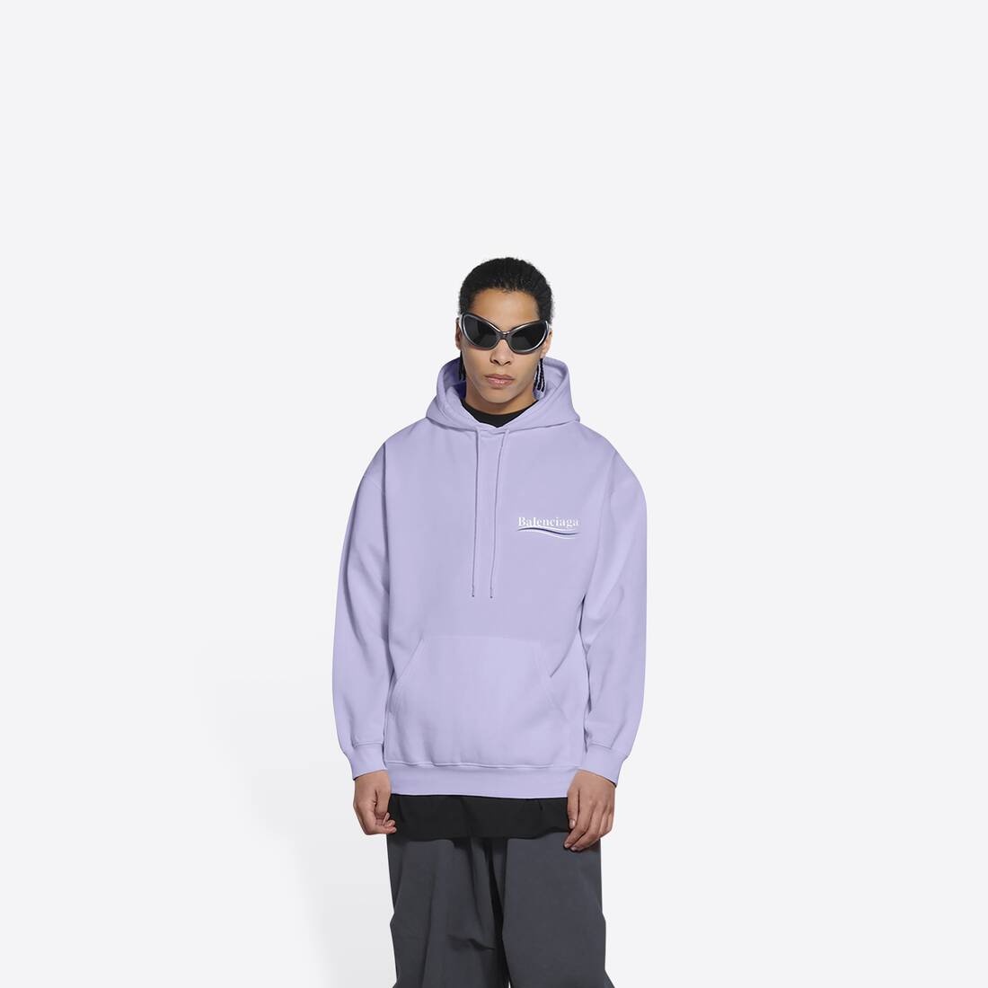 Men's Political Campaign Hoodie Medium Fit in Purple - 3