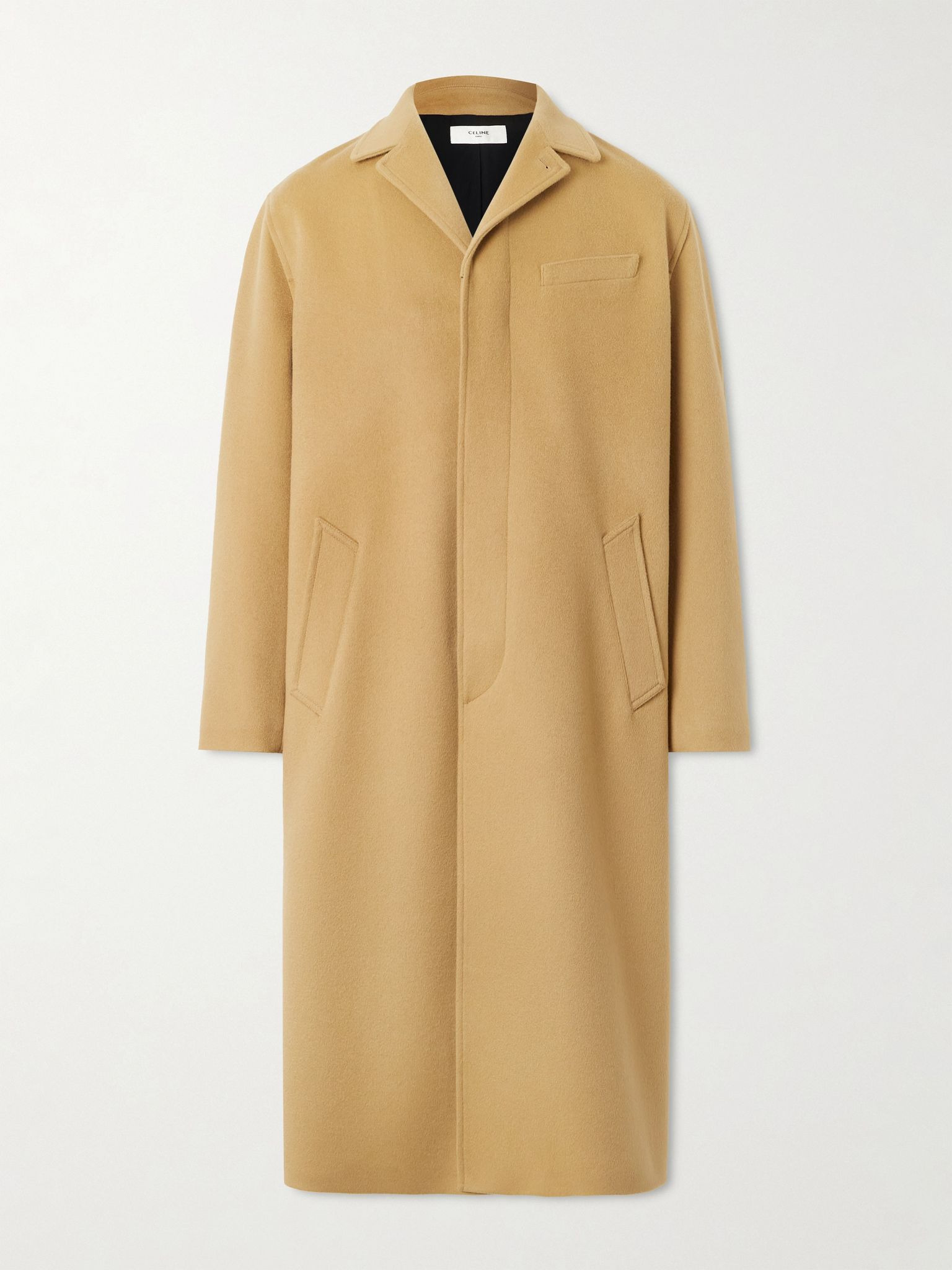 Brushed Wool-Felt Coat Camel - 1
