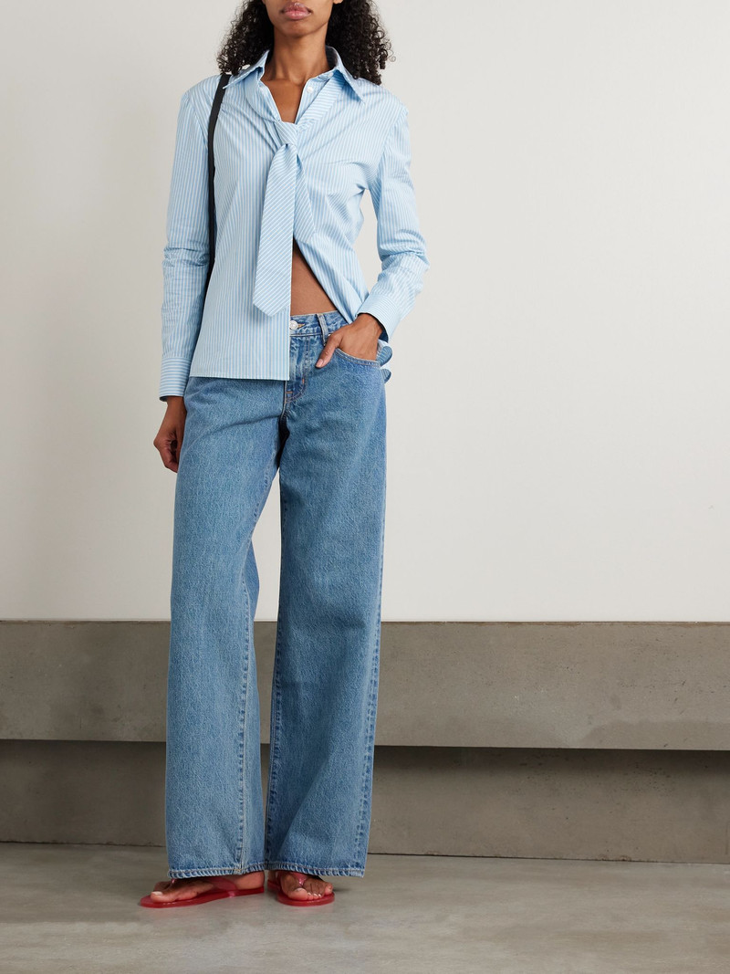 SLVRLAKE Lexi low-rise wide-leg jeans Dark denim outlook