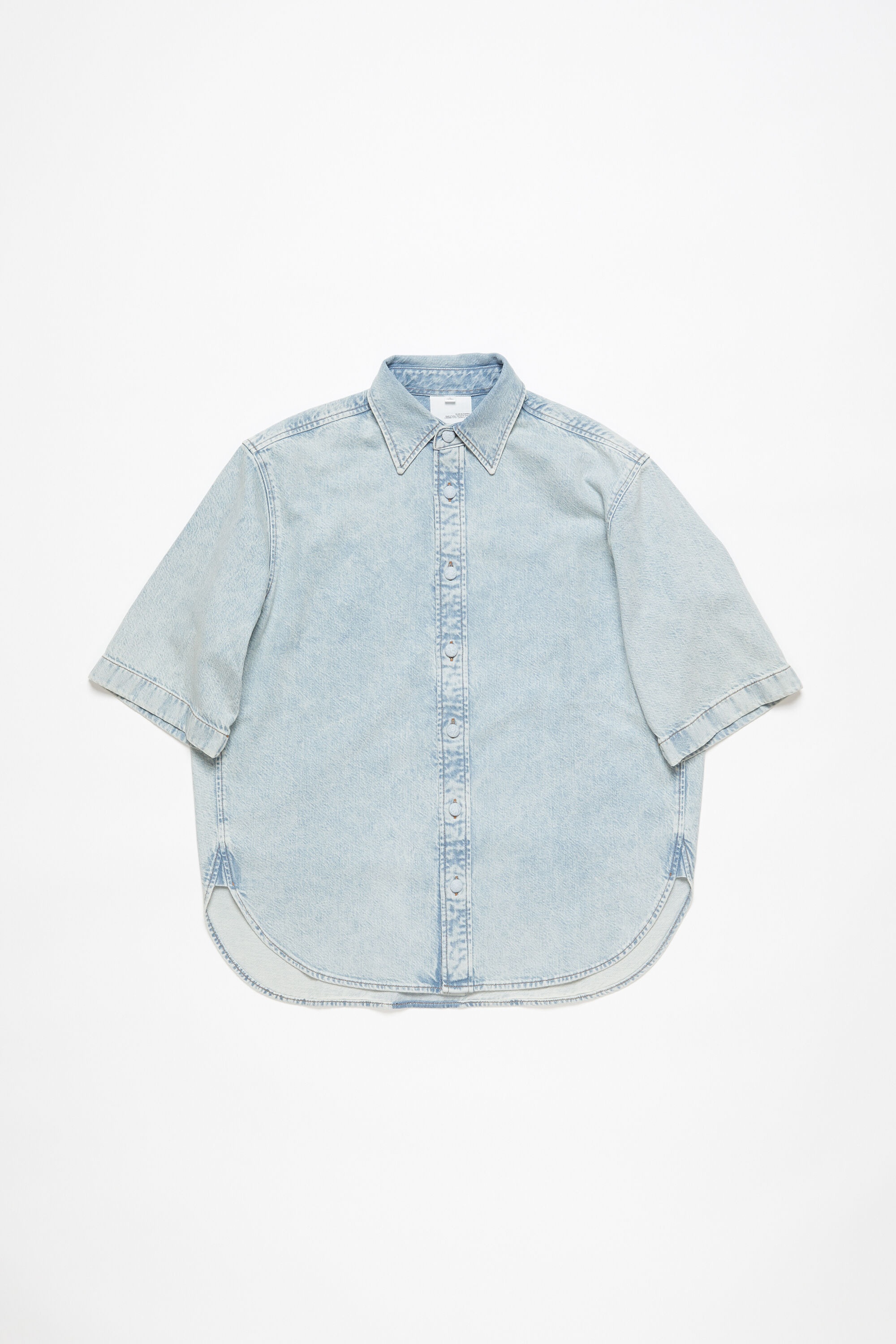Denim button-up shirt - Relaxed fit - Indigo blue - 1