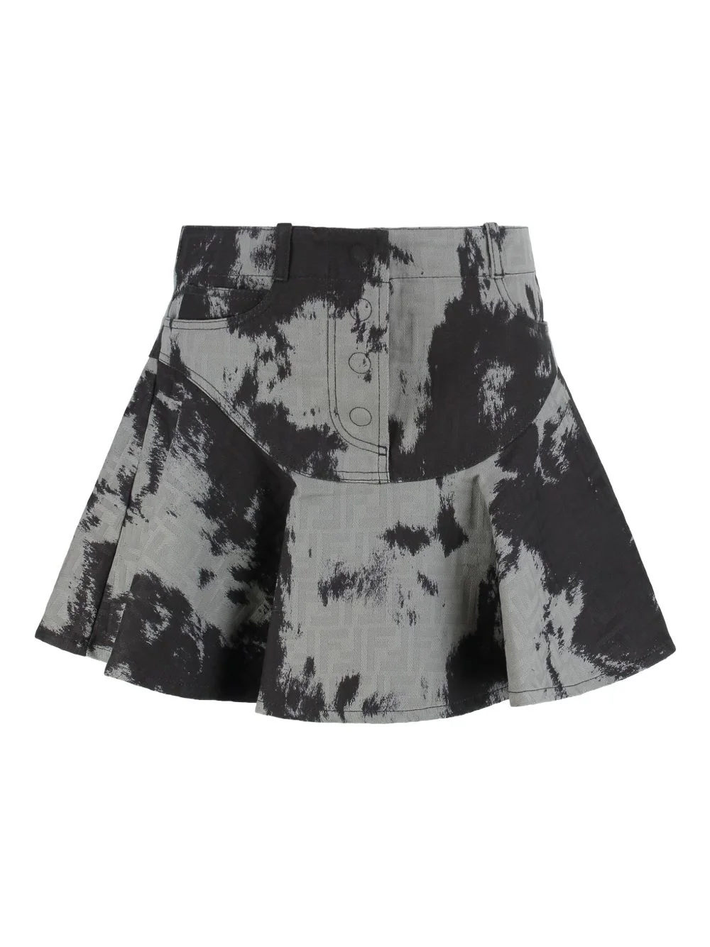 five-pocket jacquard mini skirt - 1