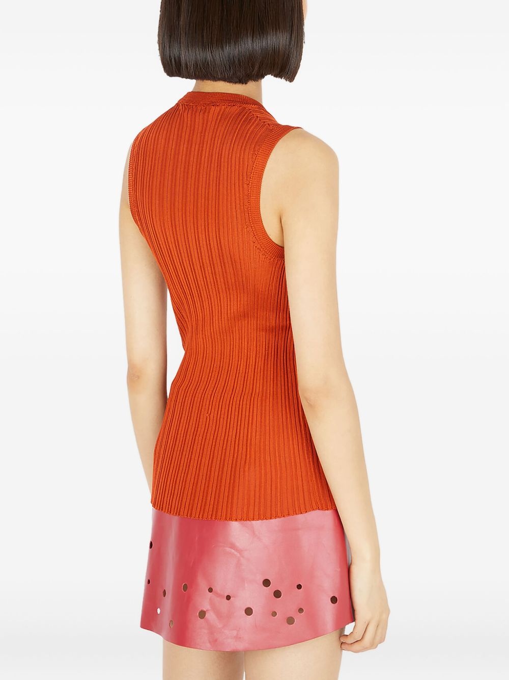 ribbed sleeveless top - 4