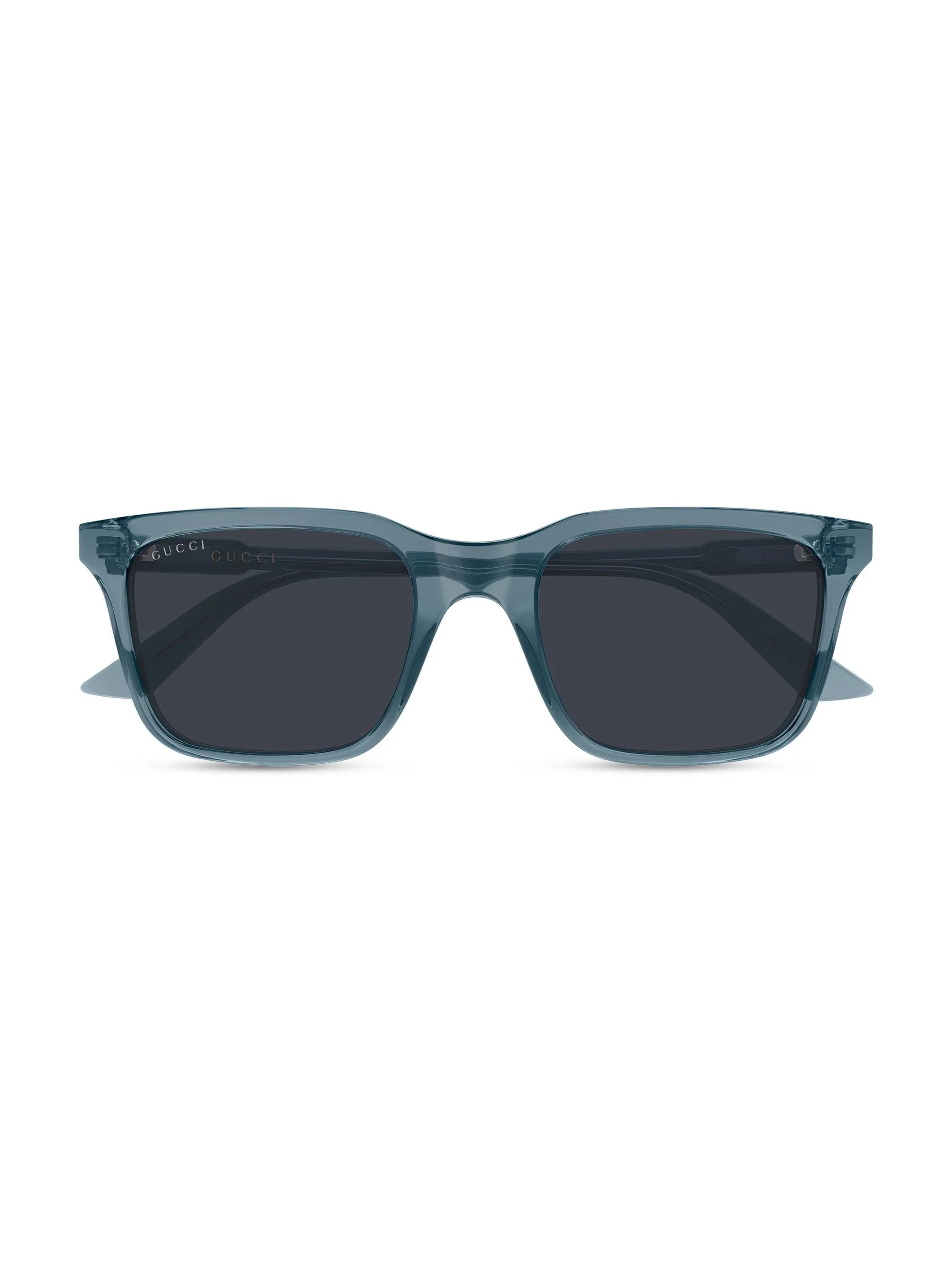 Men's Light Acetate 53MM Rectangular Sunglasses - Blue - 1