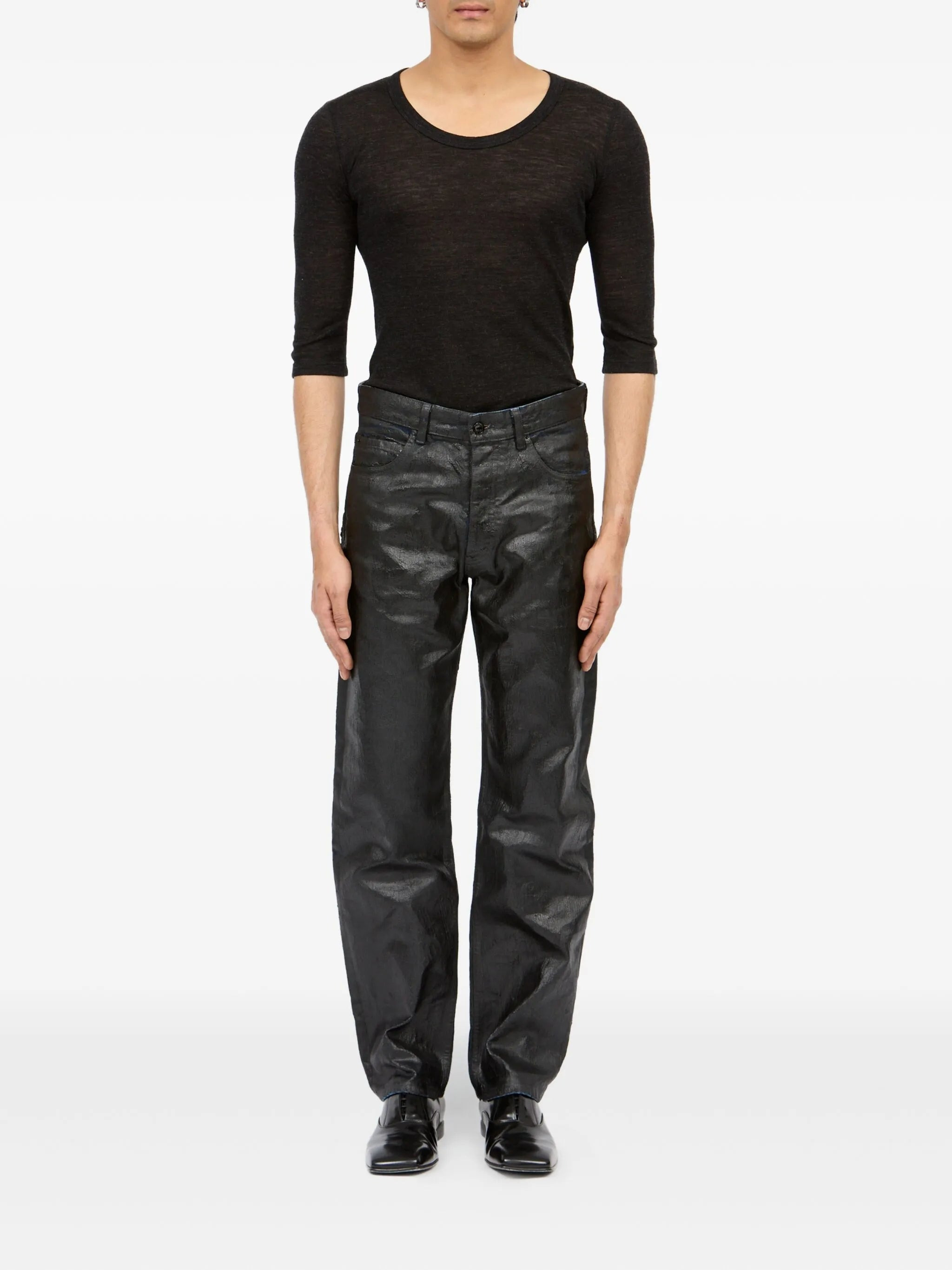 Mm6 Maison Margiela Waxed-effect Jeans - 6
