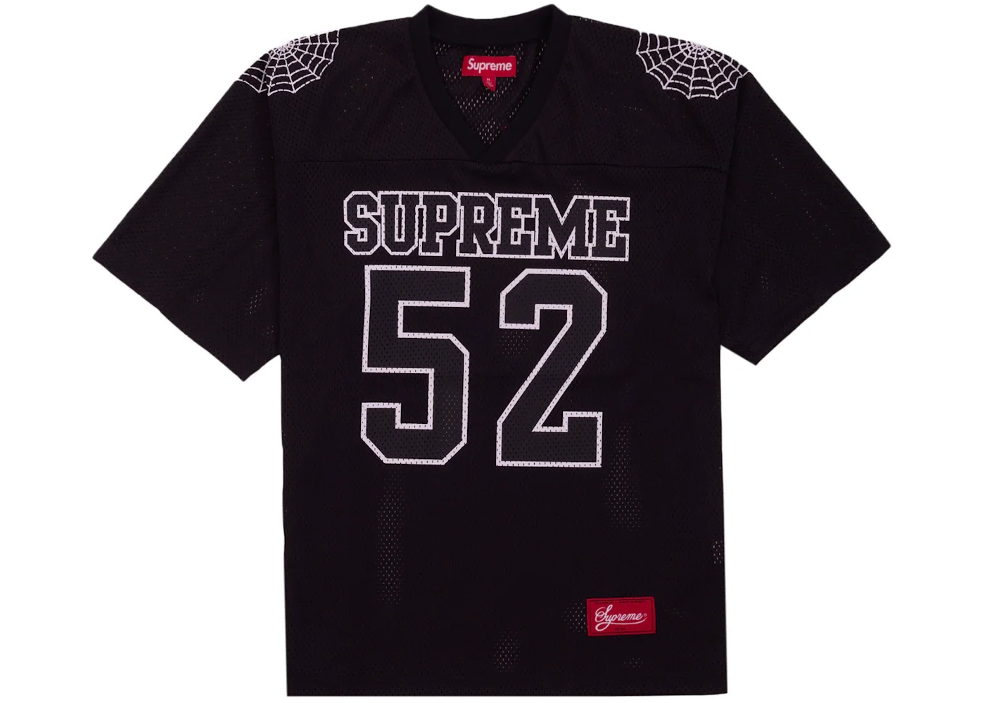 Supreme Spiderweb Football Jersey Black - 1