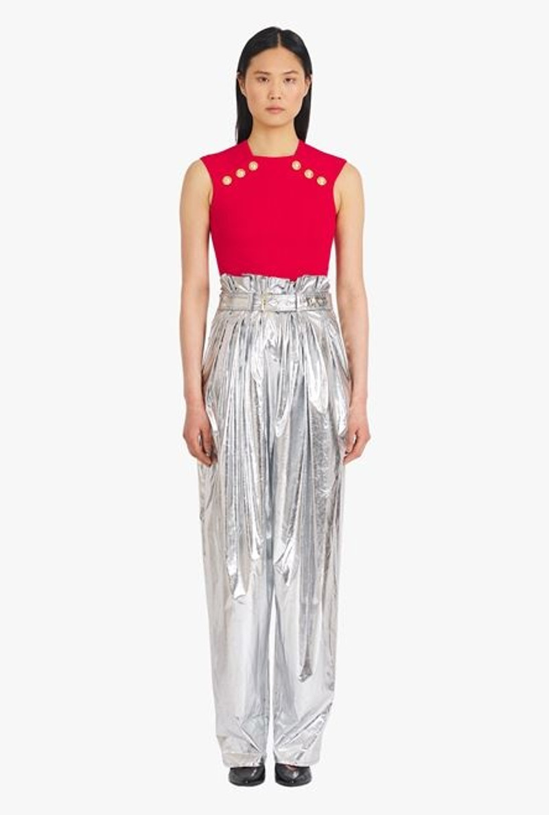 Silvery boyfriend cut pants 4
