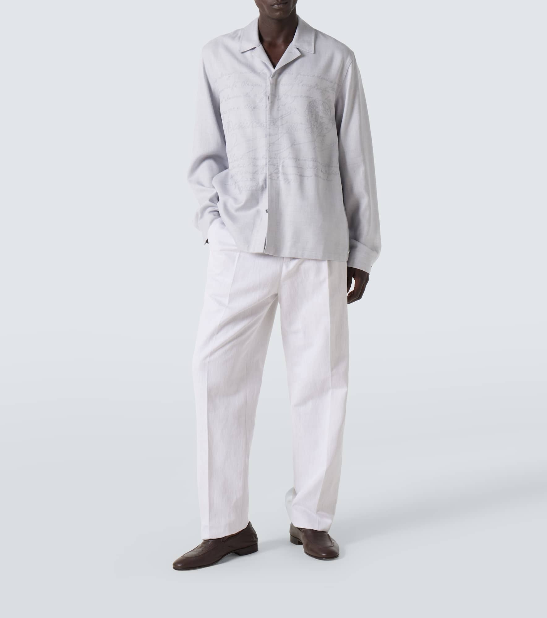 Cotton and linen straight pants - 2
