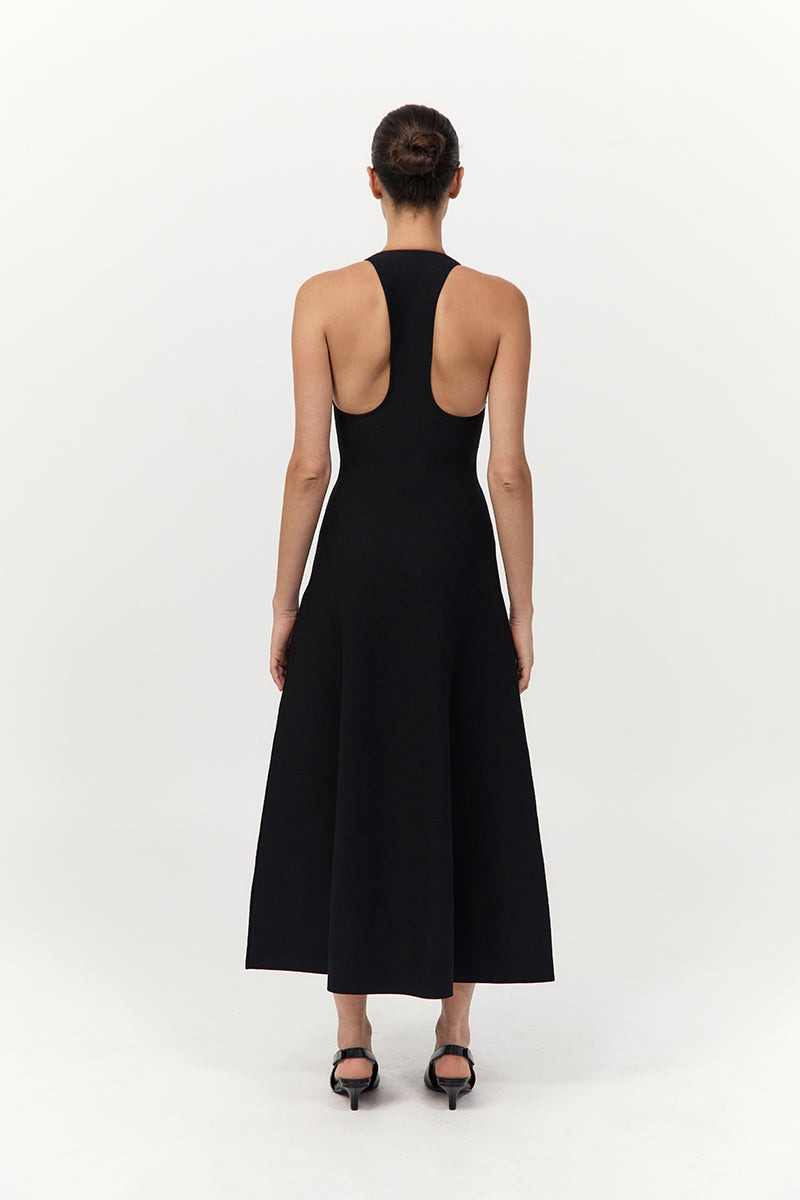 Sculpted Knit Dress - Black - 6