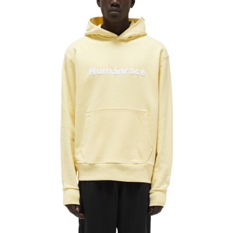 adidas x Pharrell Humanrace Logo Hoodie 'Yellow' H46993 - 4