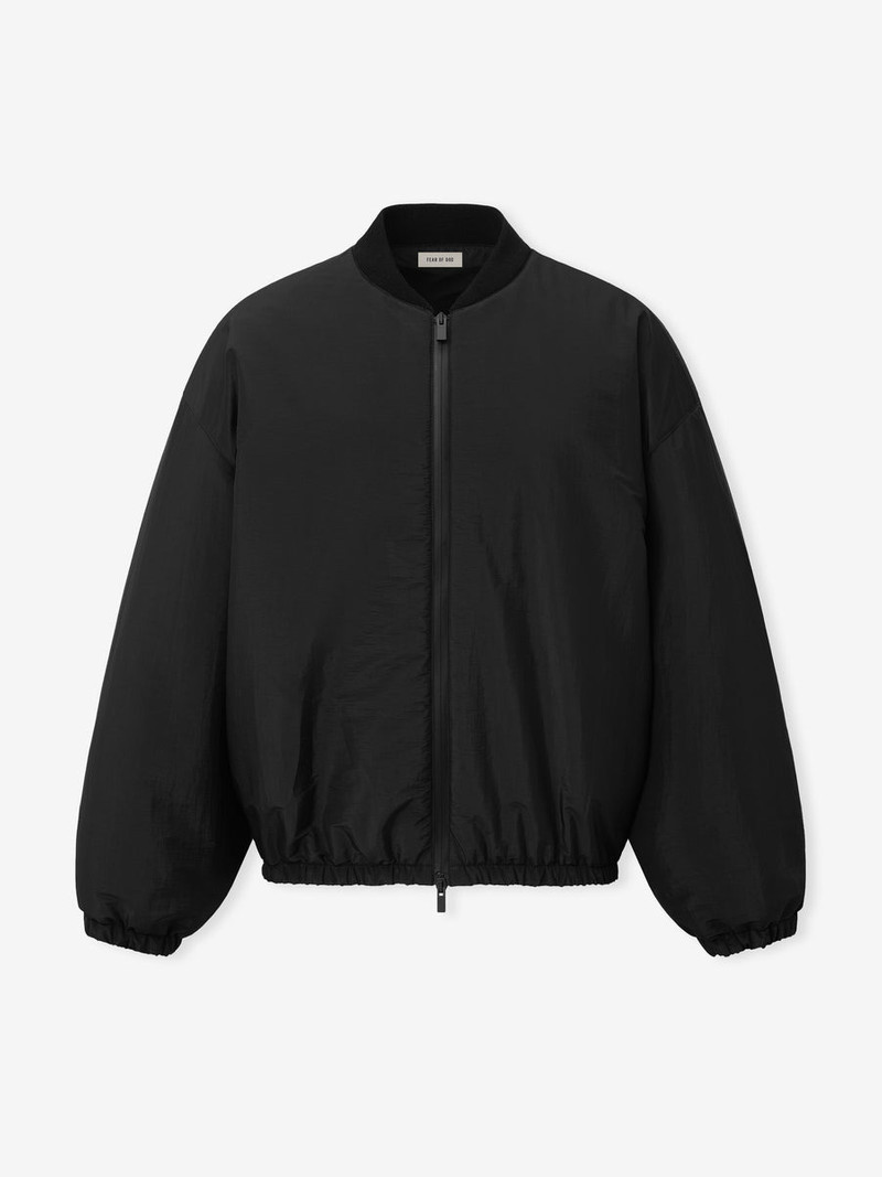 Nylon Taffeta Padded Bomber Jacket - 1
