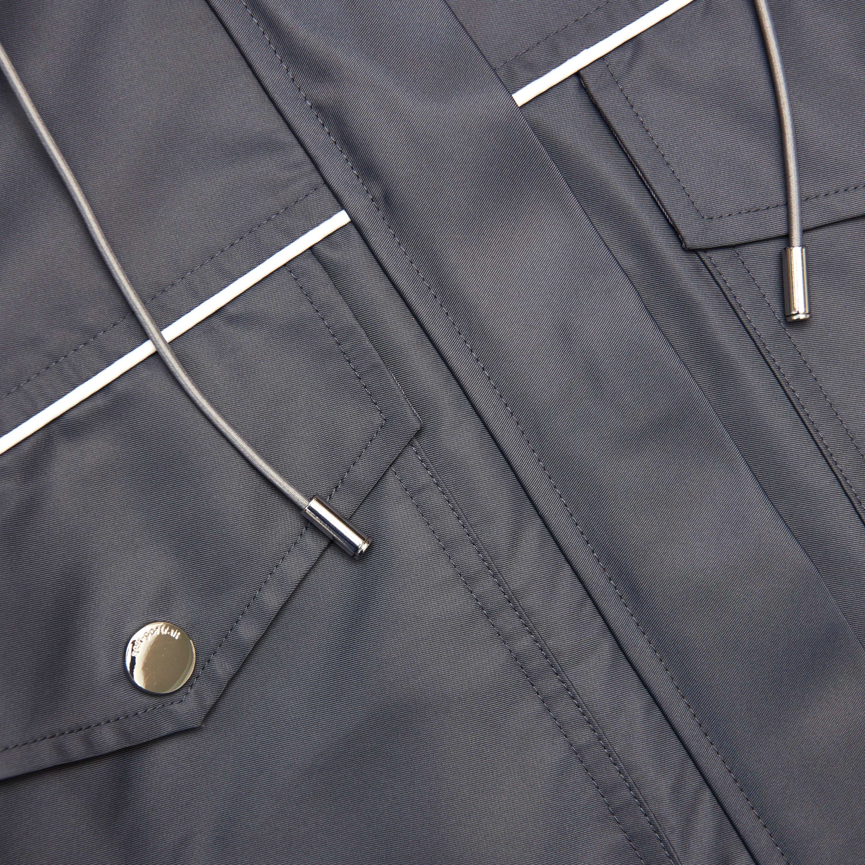 Dark Grey Nylon Windbreaker - 6