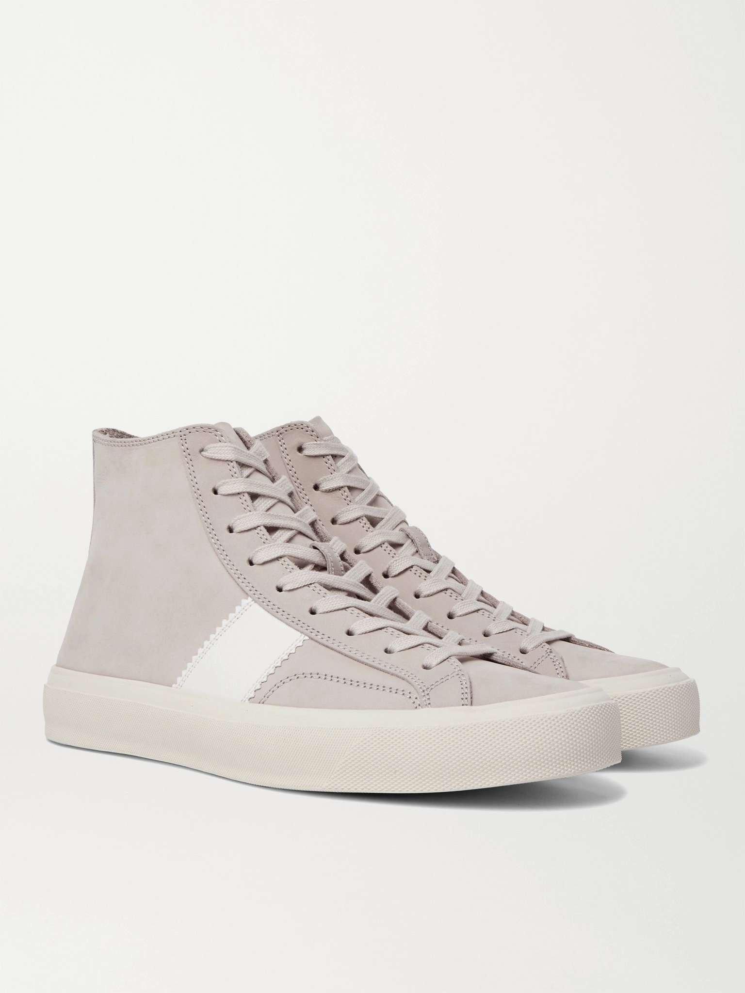 Cambridge Leather-Trimmed Suede High-Top Sneakers - 4