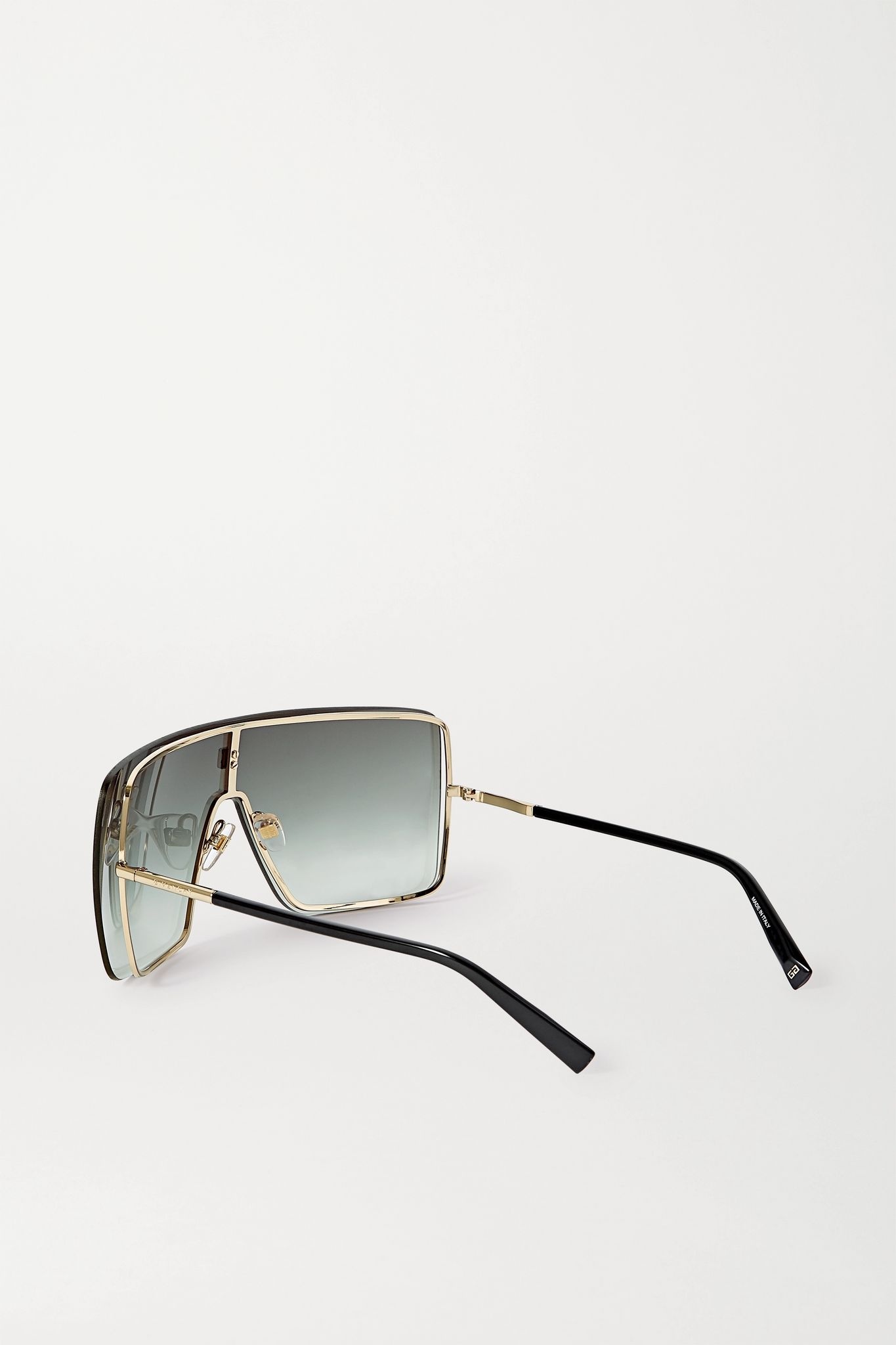 Oversized D-frame gold-tone and acetate sunglasses - 3