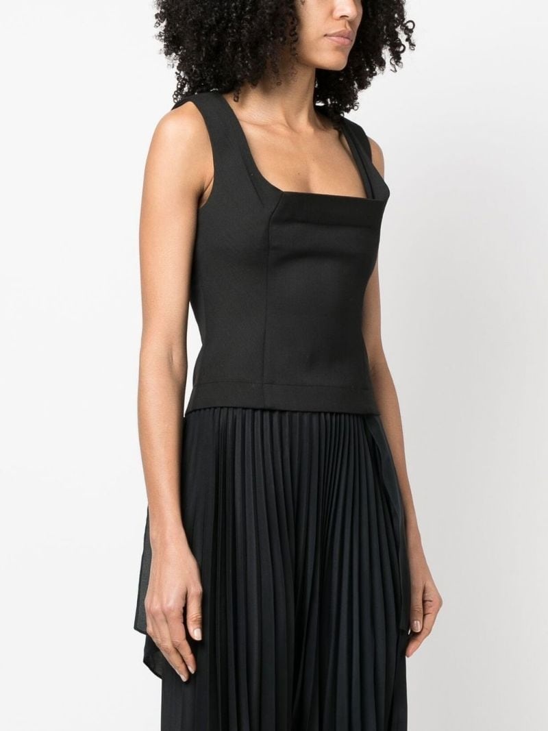 tailored square-neck top - 3