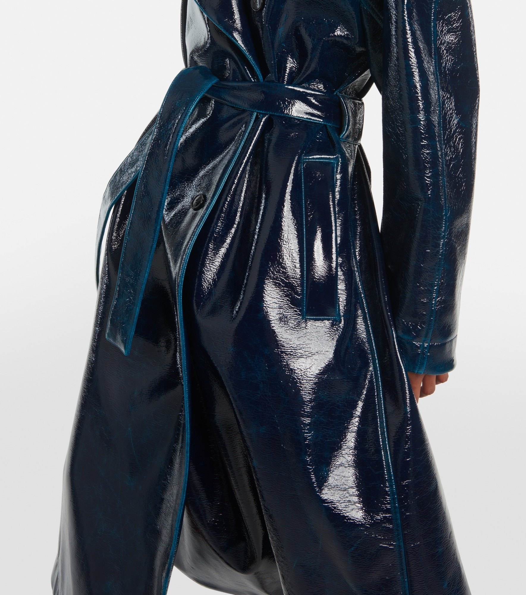 Coated wool trench coat - 5