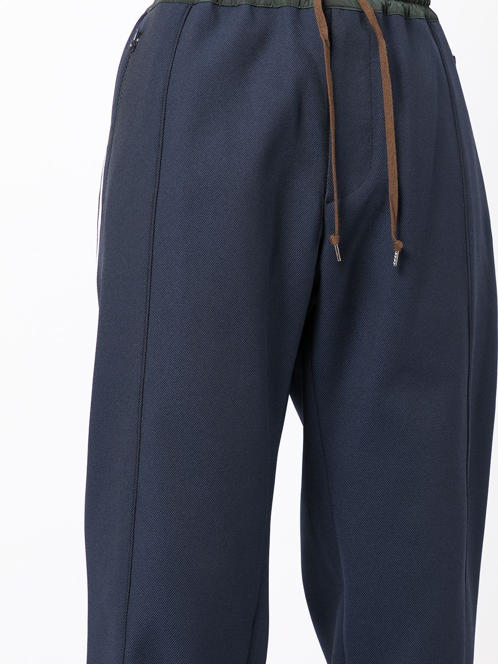 side-stripe cotton track trousers - 5