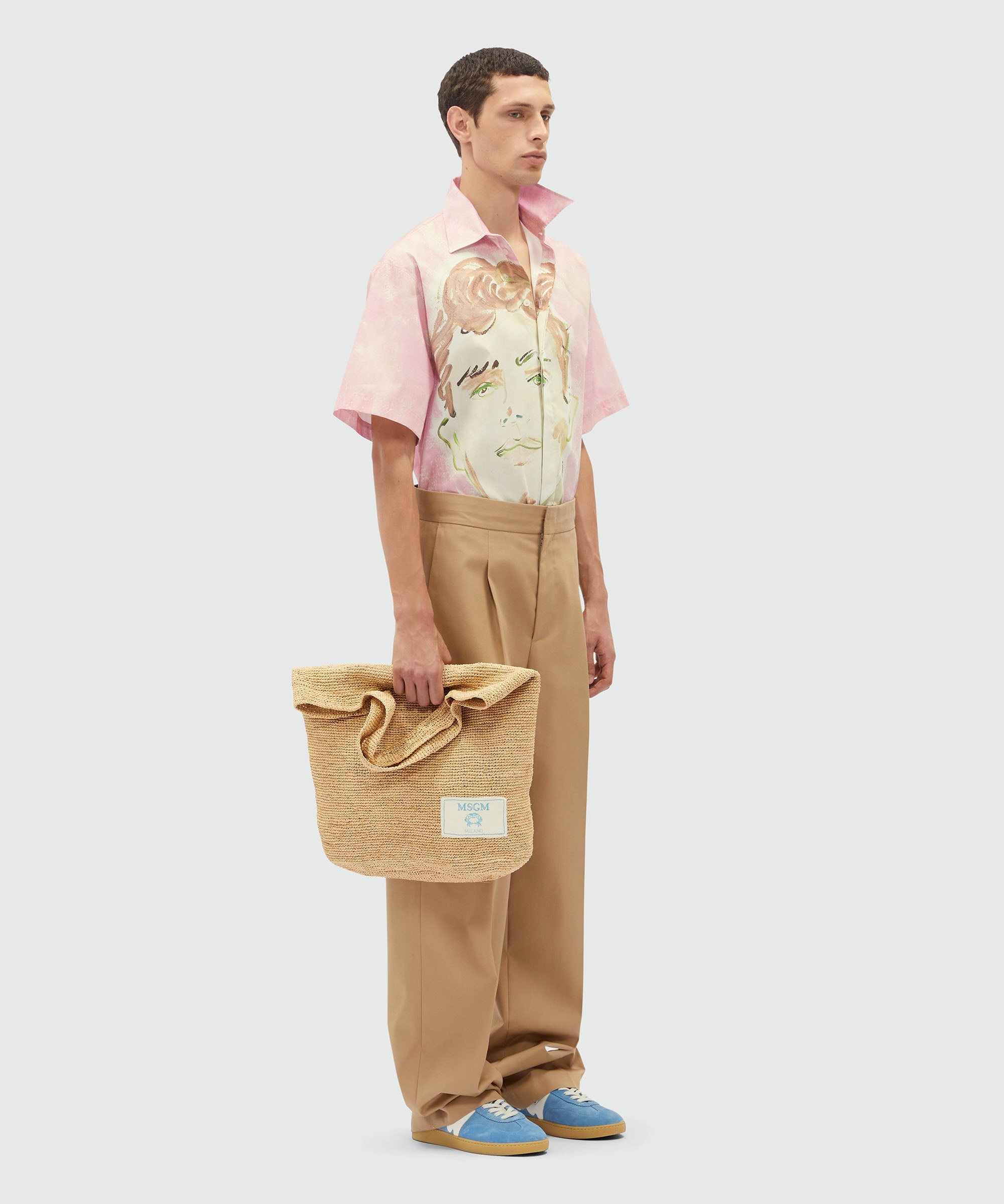Hazelnut technical gabardine trousers - 4