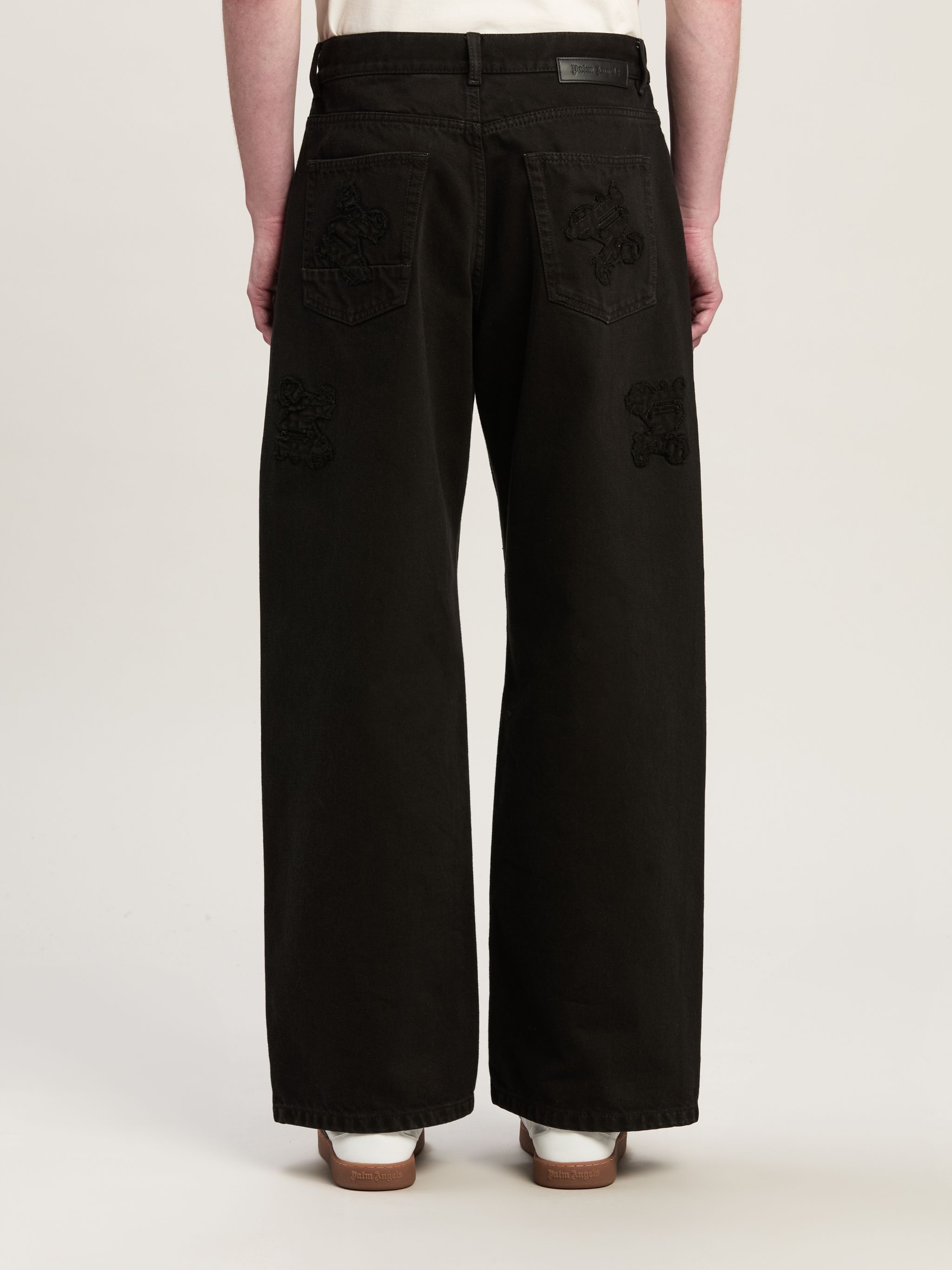 Monogram Loose Fit Denim Pants - 5
