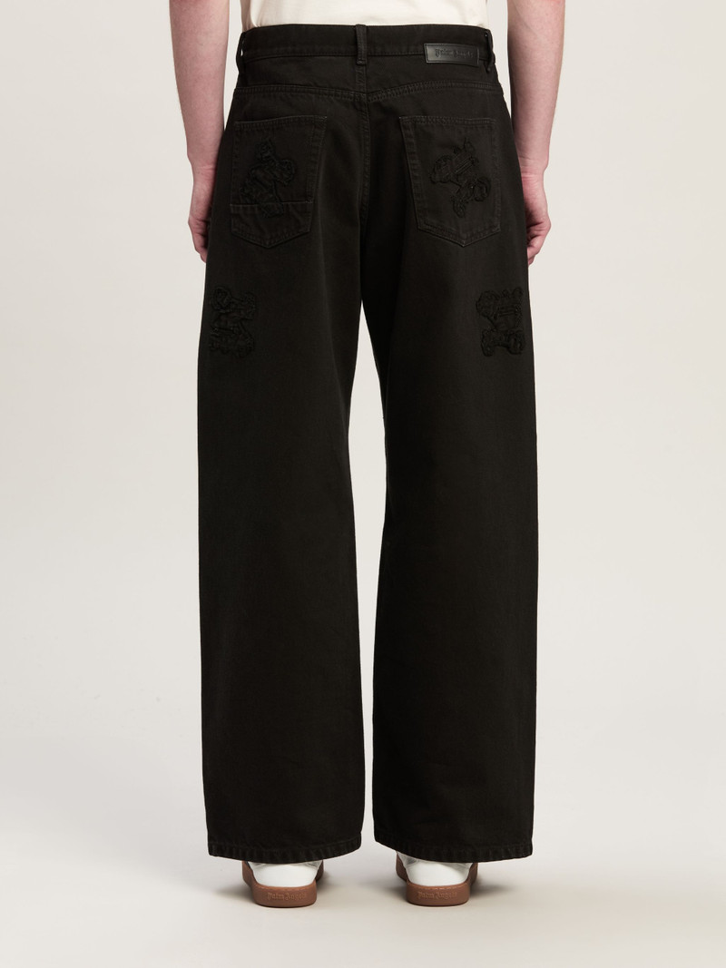 Monogram Loose Fit Denim Pants 5