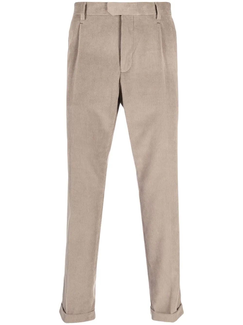 corduroy straight-leg trousers - 1