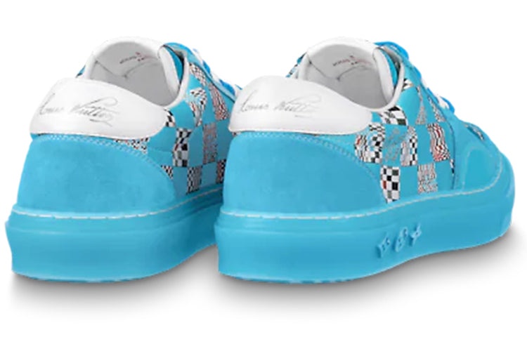 LOUIS VUITTON Ollie Sneakers 'Blue Plaid Monogram' 1A8Q55 - 4