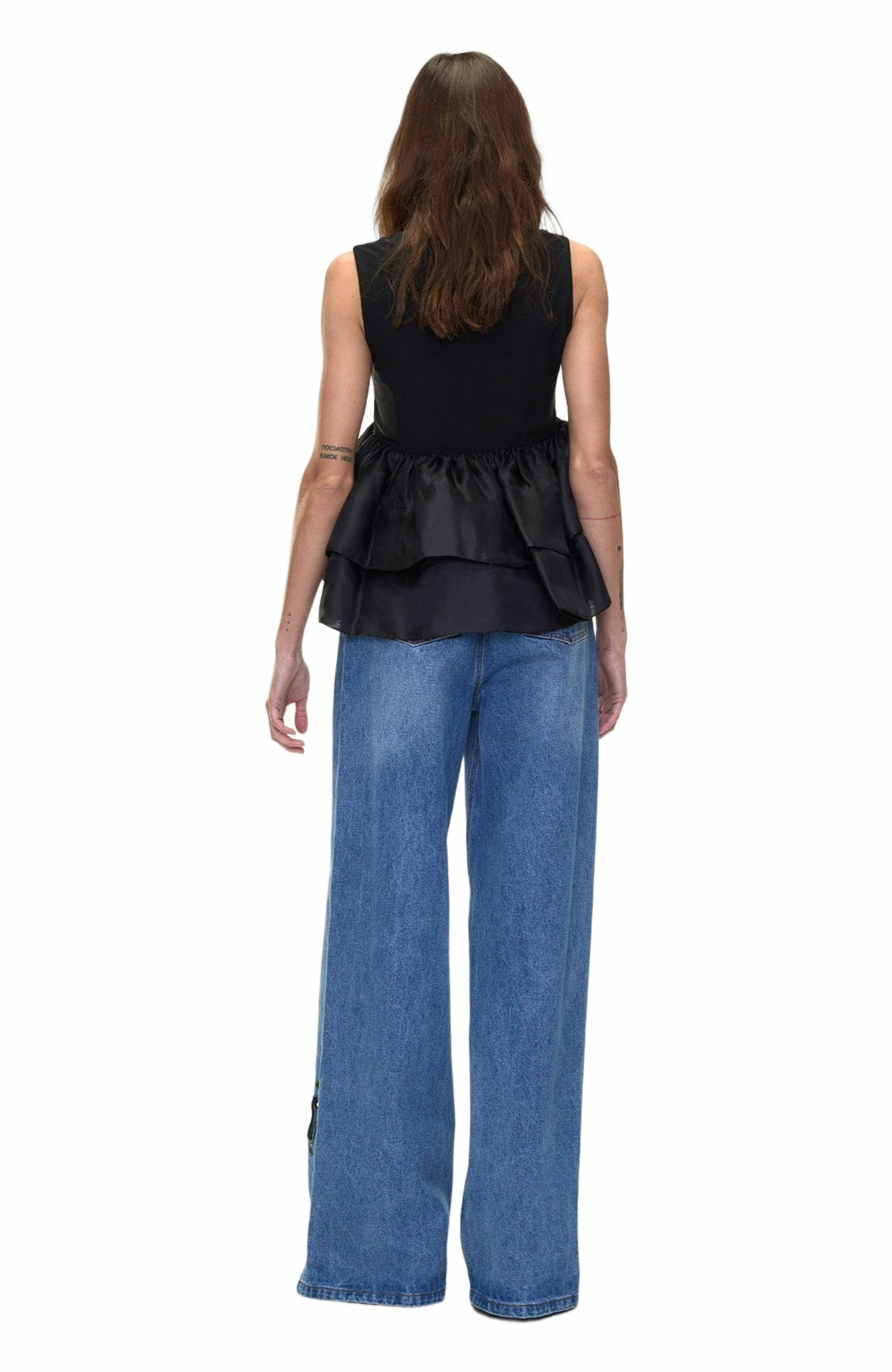 Cynthia Rowley Embroidered Wide-leg Jean in Blue_Multi at Nordstrom - 6