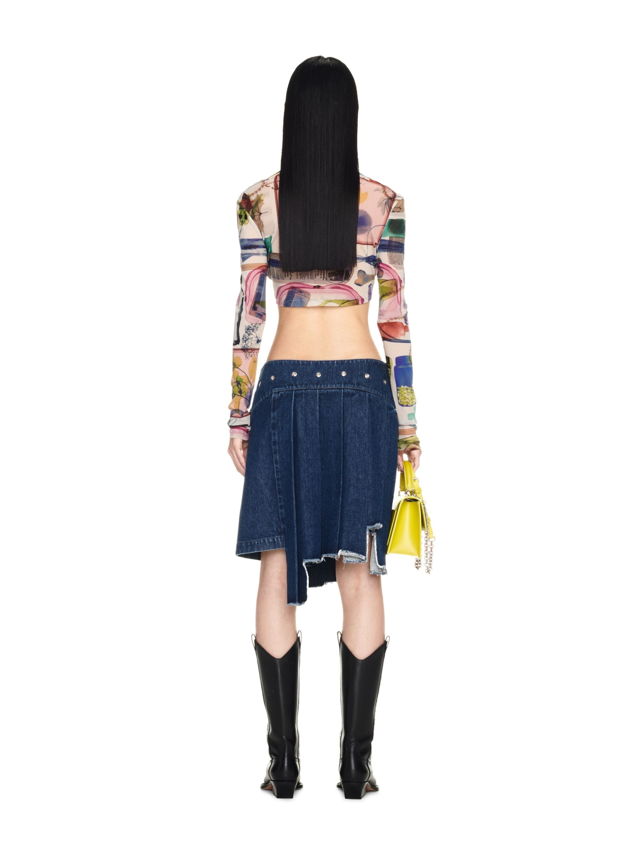 Xray Tulle Cropped L/s Top - 4