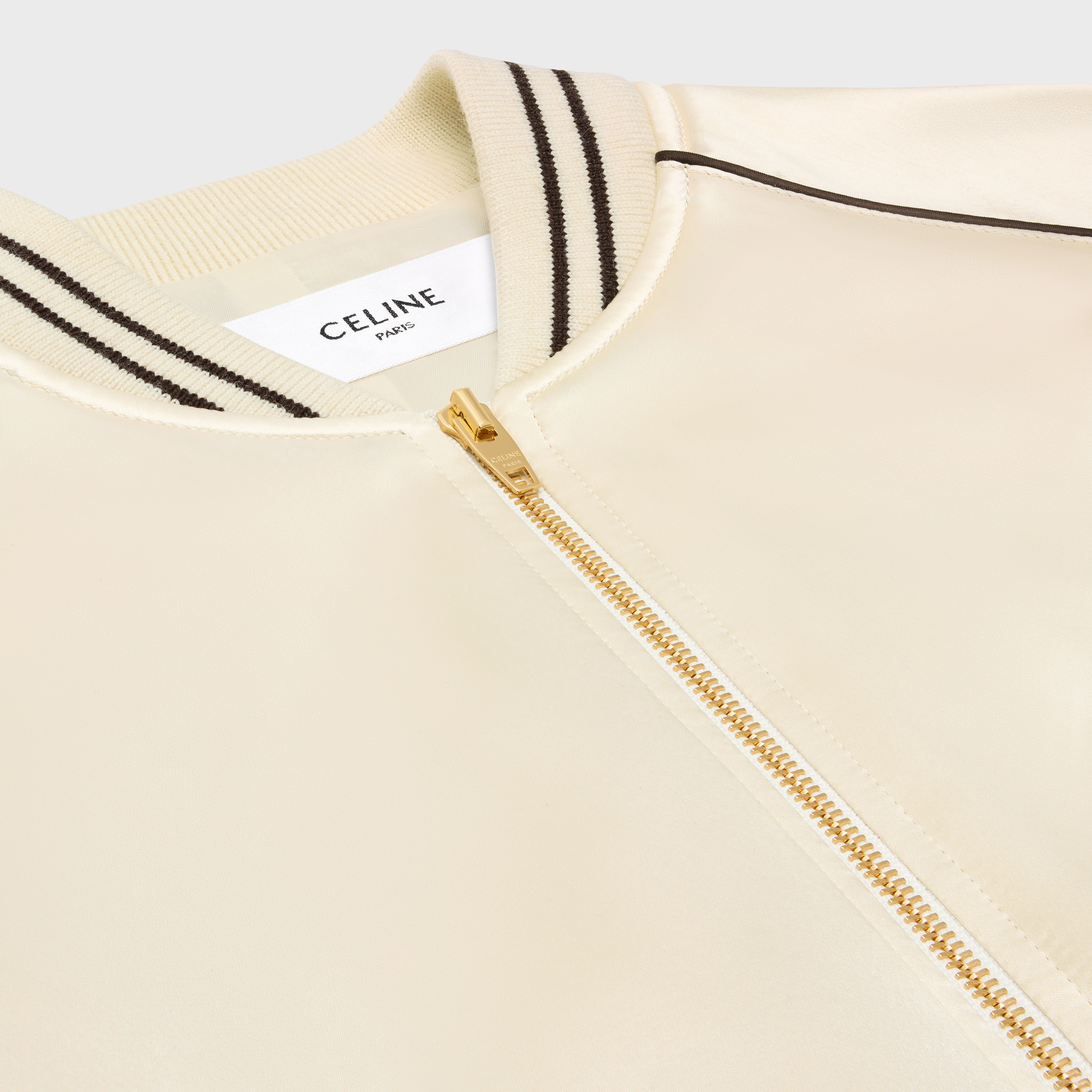 CELINE Celine souvenir Teddy jacket in flowing satin