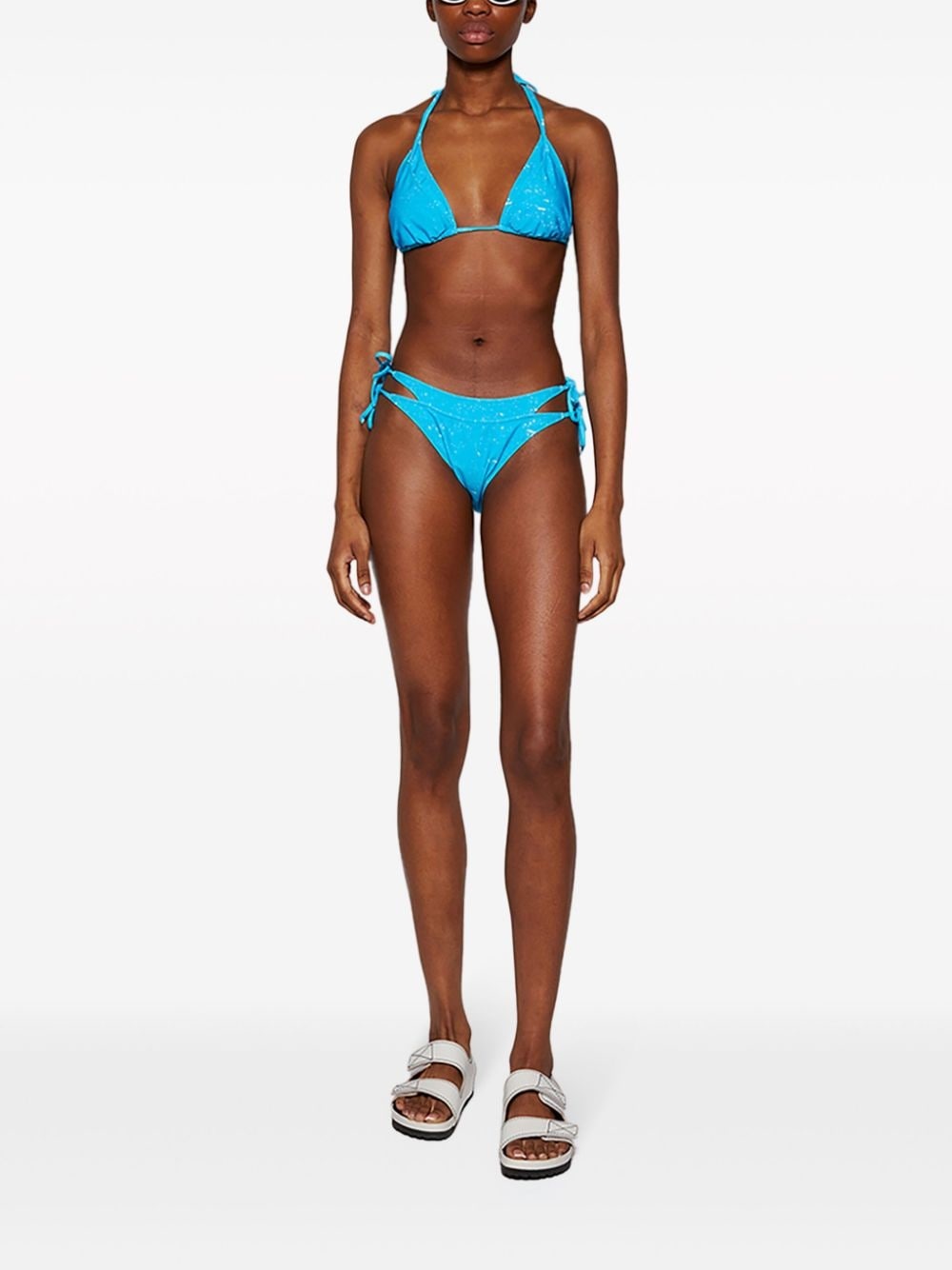 layered cotton bikini top - 3