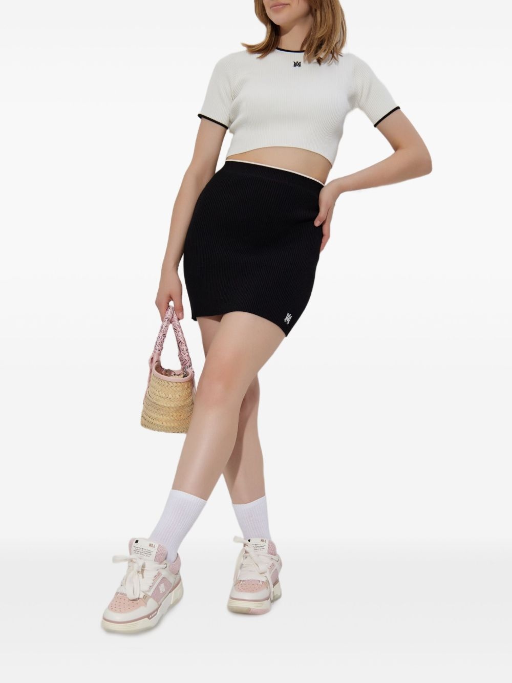 ribbed mini skirt - 2