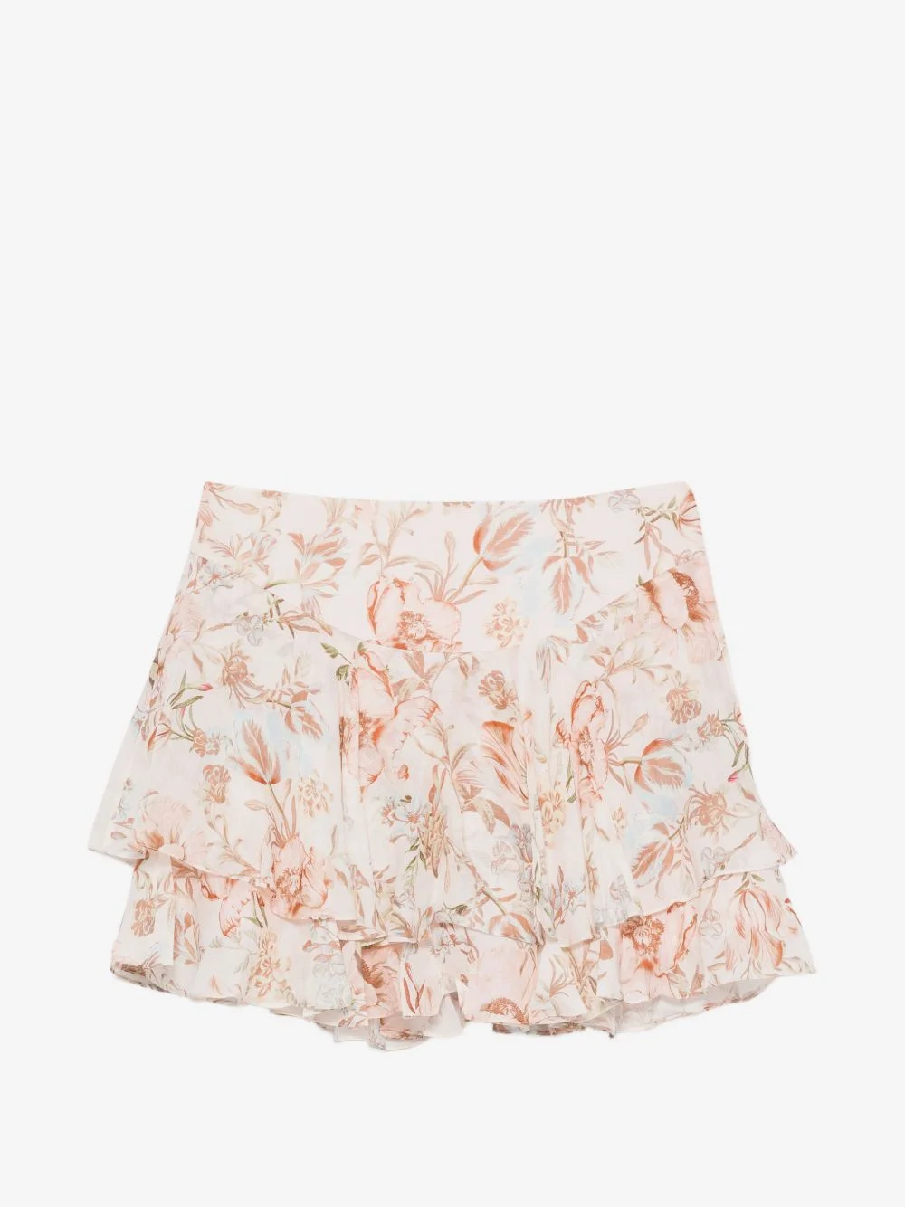 Ezra floral-print ruffled mini skirt - 1