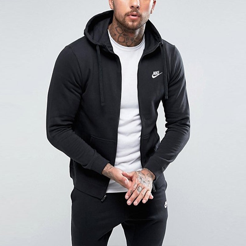 Nike Casual Sports Solid Color Zipper hoodie Jacket Black BV2645-010 - 3