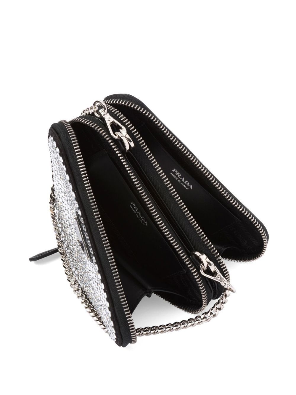 mini Triangle crystal-embellished crossbody bag - 4