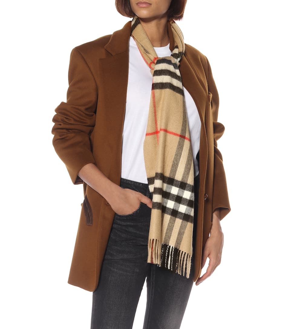 Giant Check cashmere scarf - 2