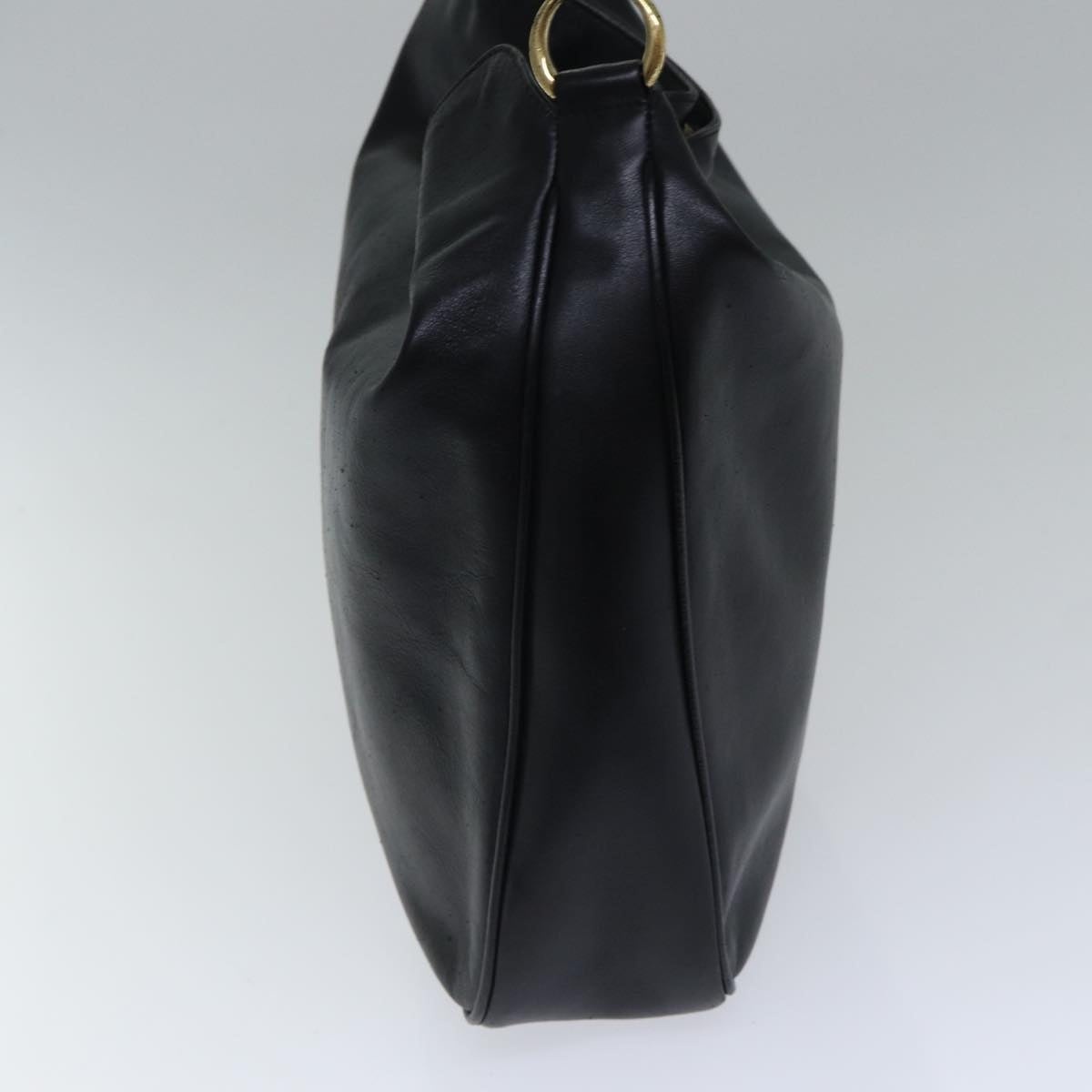 GUCCI Bamboo Hand Bag Leather Black - 3