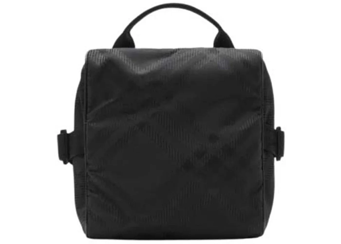 Burberry Nylon Check Jacquard Tile Shoulder Bag Black - 1