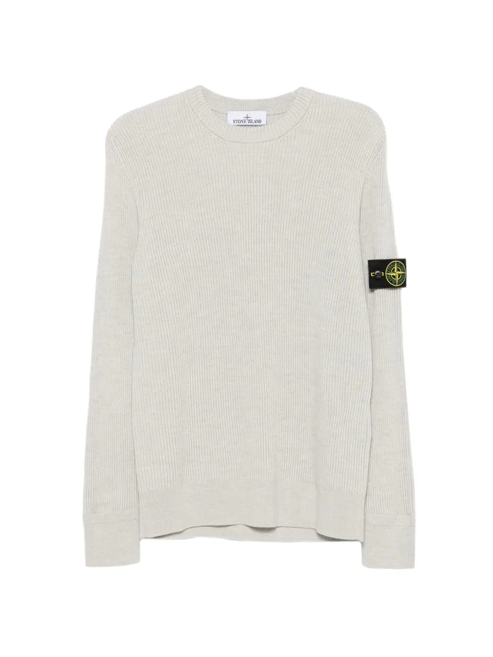 LOGO-PATCH RIBBED-KNIT SWEATER - 1