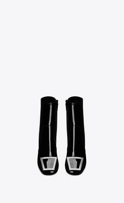SAINT LAURENT maxine booties in patent leather outlook