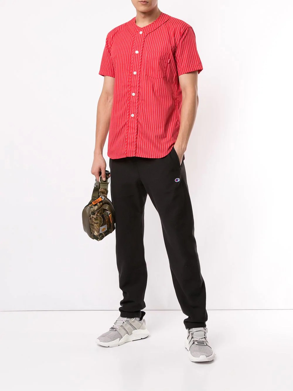 CDG pinstripe baseball jersey - 2