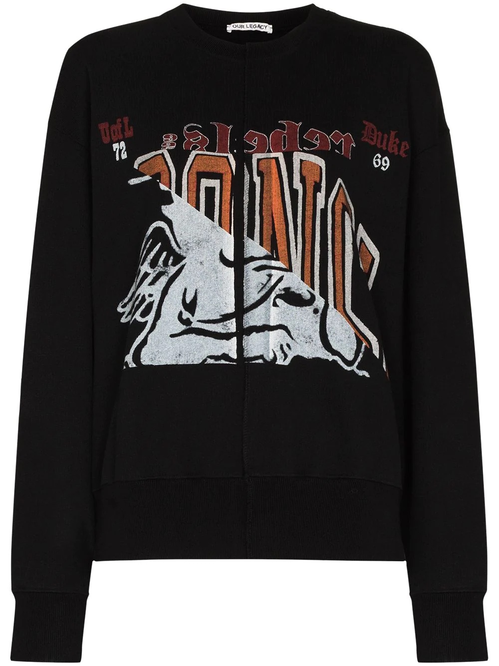 Slashed Base Collage School crew-neck sweatshirt - 1