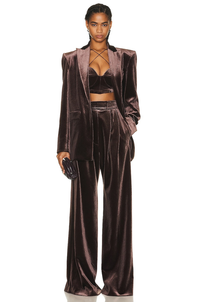 ALEX PERRY Barlow Velvet Oversized Blazer outlook