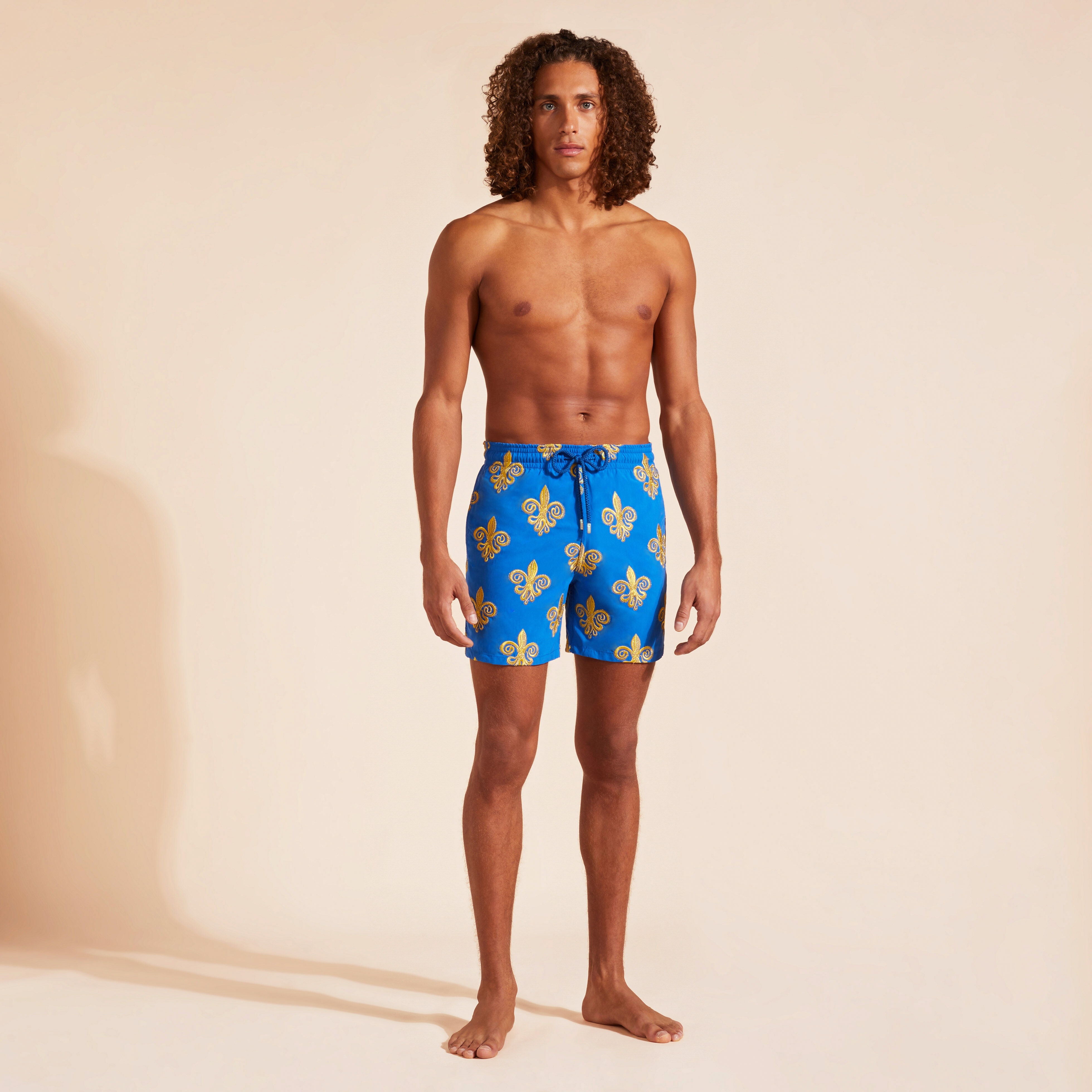 Men Swim Trunks Embroidered Fleur de Poulpe - Limited Edition - 1