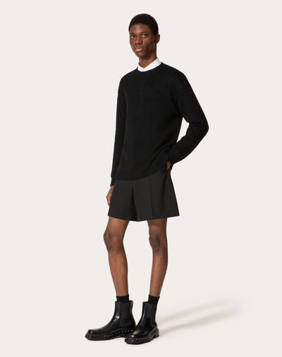 Valentino CASHMERE CREWNECK SWEATER WITH STUD outlook