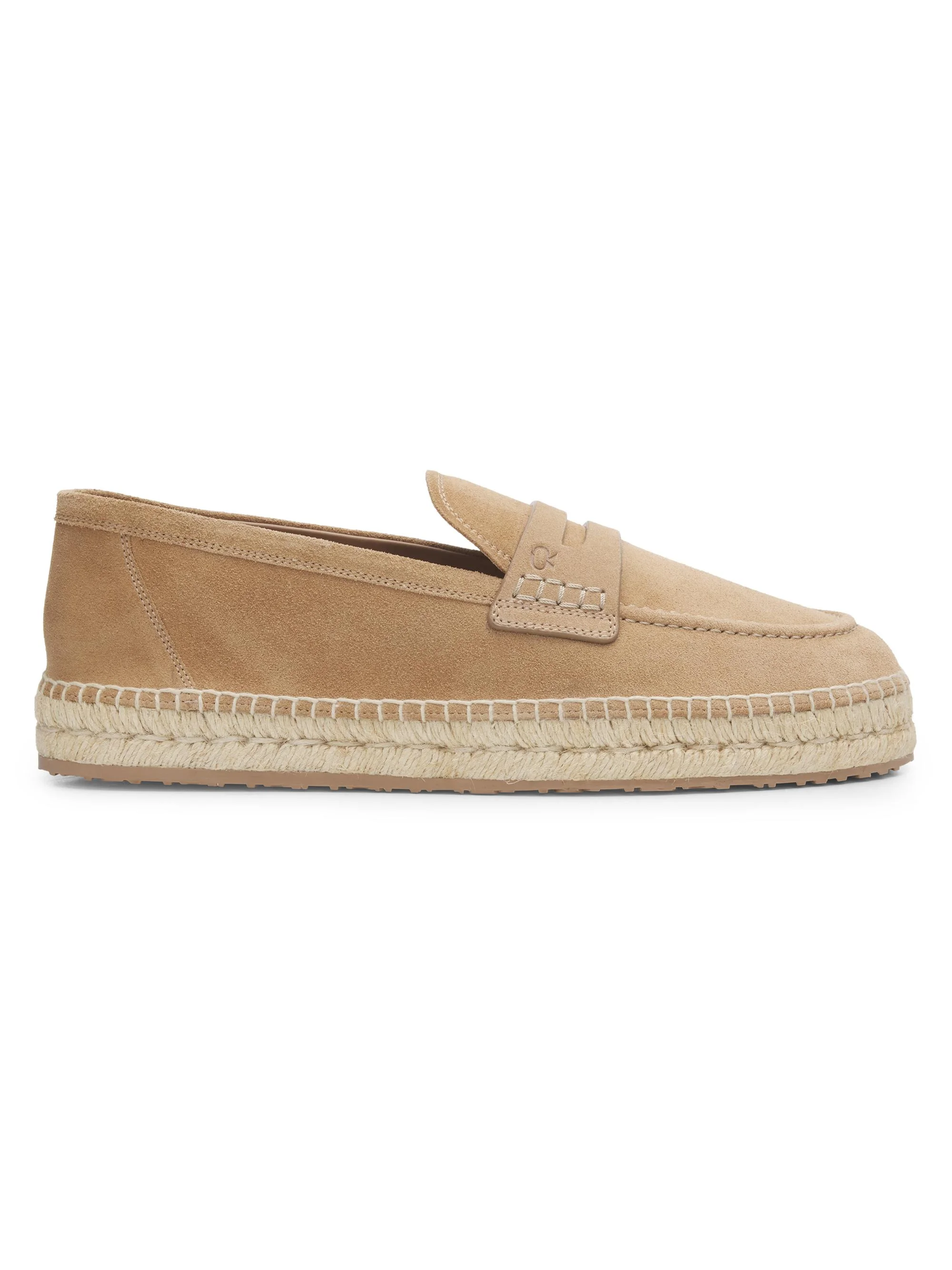 Men's Lido Suede Espadrille Penny Loafers - Camel - 1