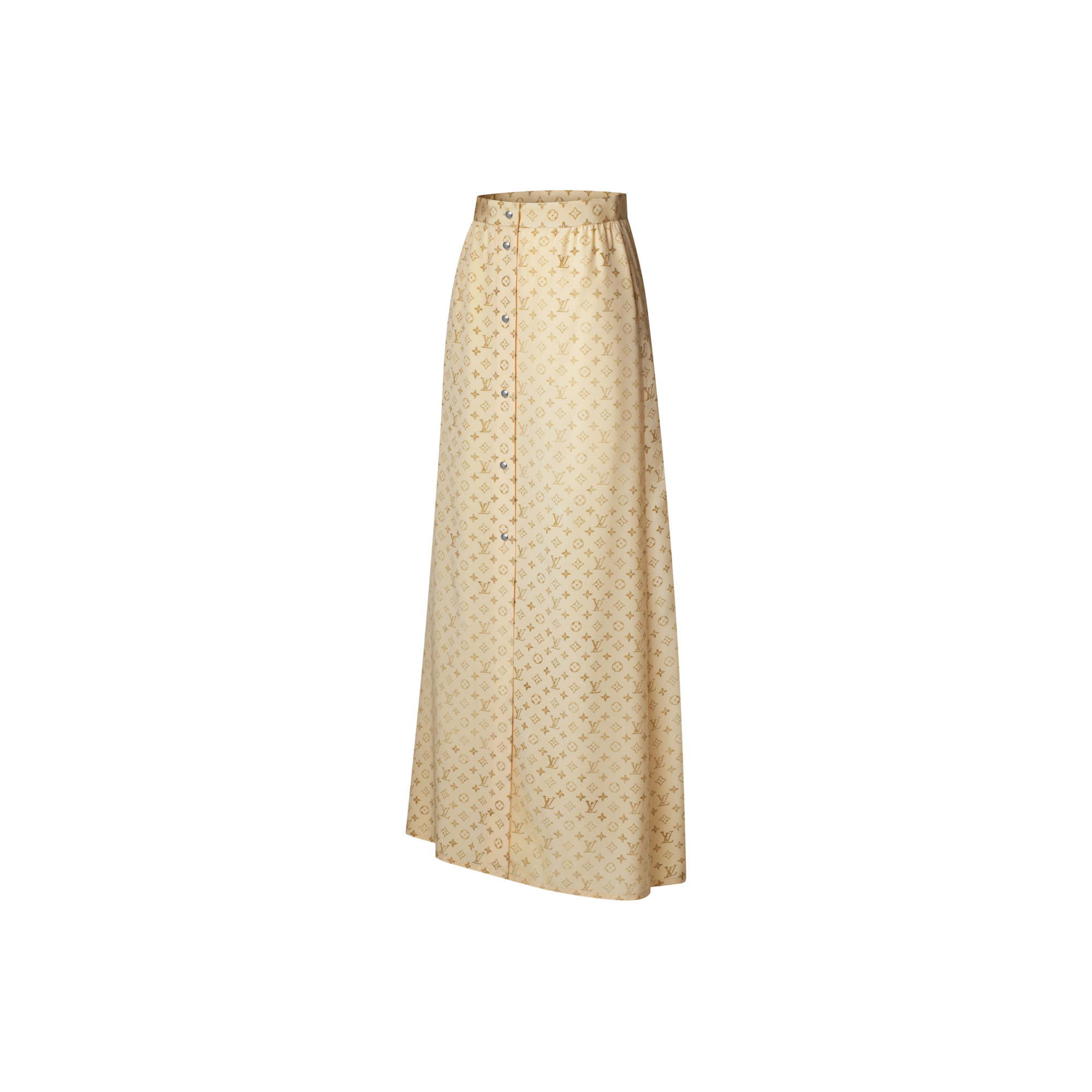 Washed Monogram Maxi Skirt - 2
