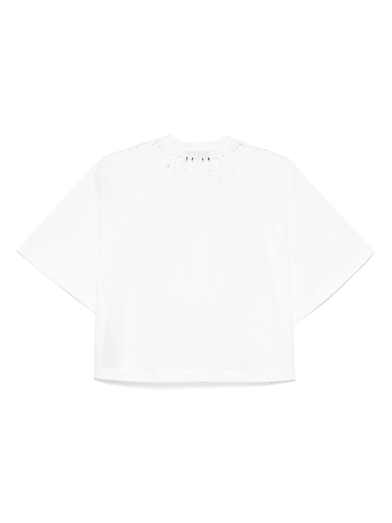 Yves Salomon cut out-detail blouse outlook