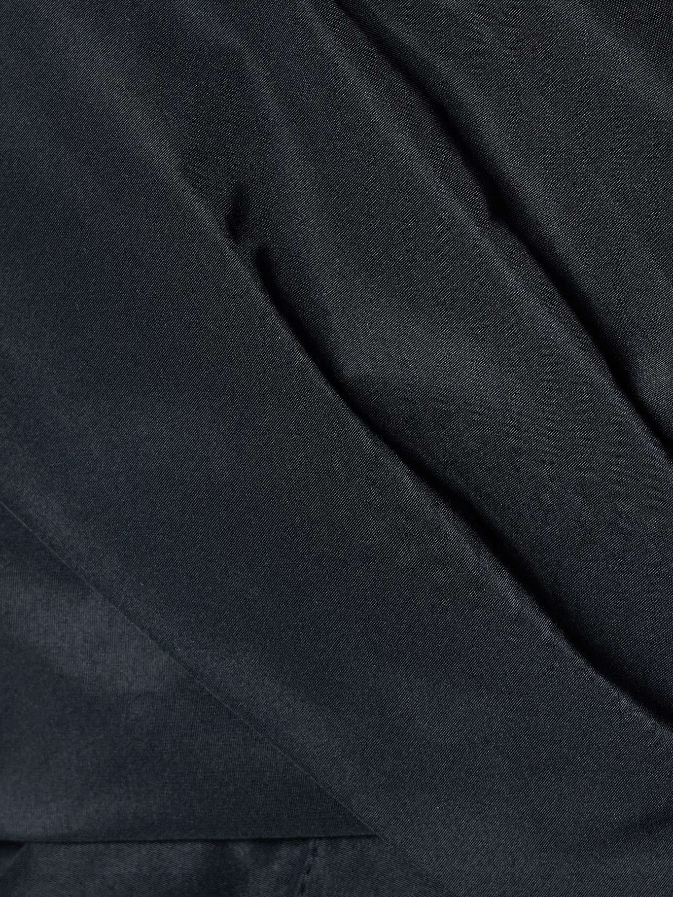Off-the-shoulder wrap-effect sateen blouse Navy - 4