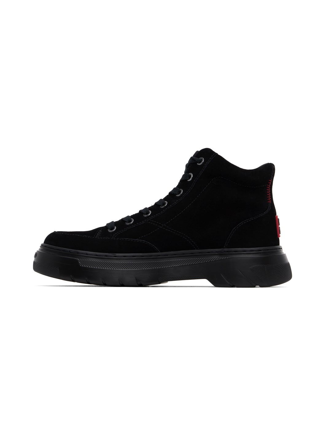 Black Stacked Logo Boots - 3