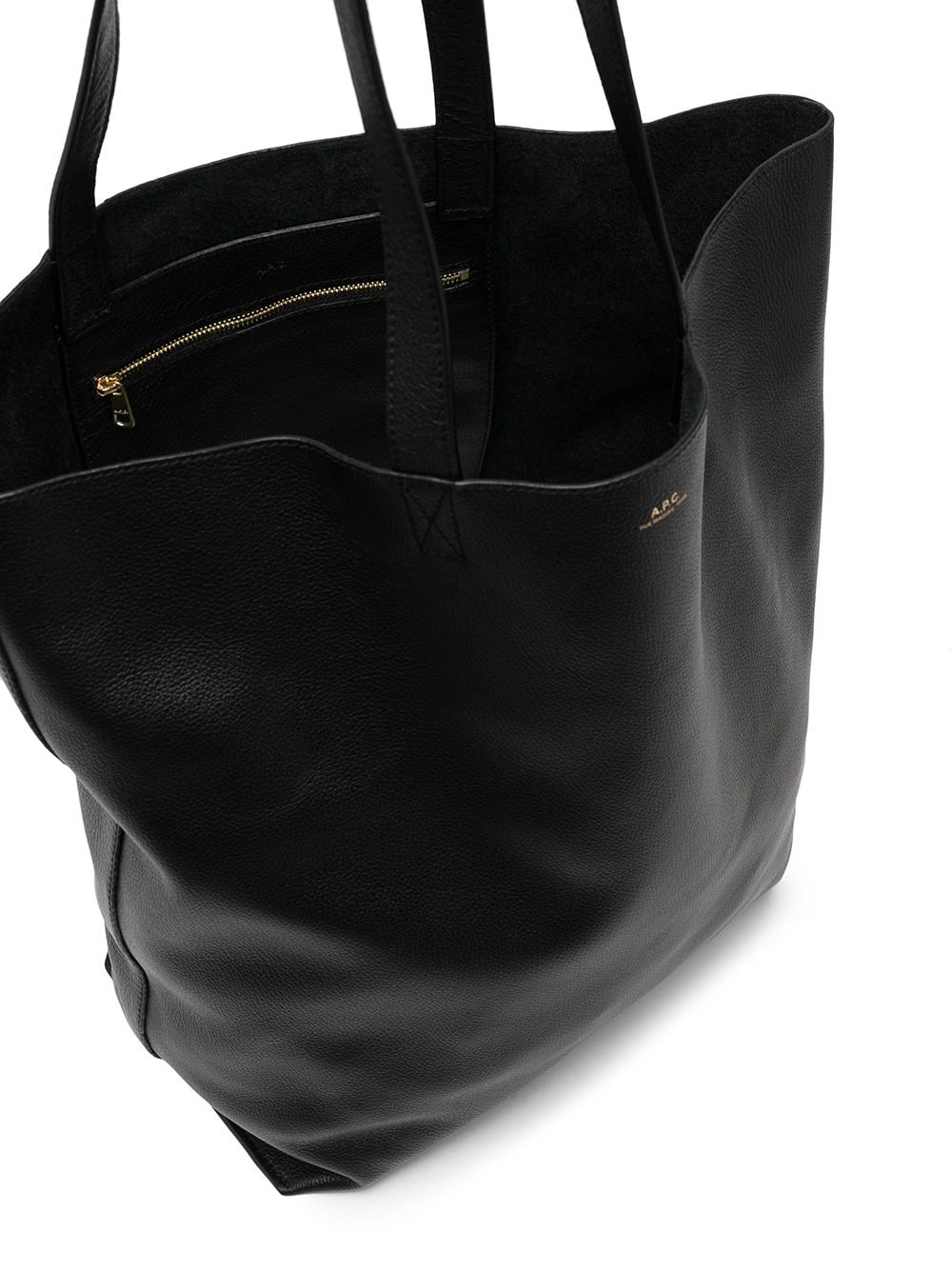 calf leather tote bag - 5